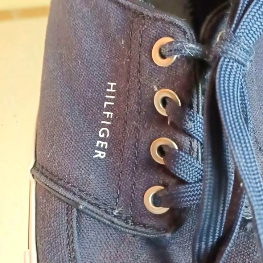 Tommy‎ Hilfiger Y2K Mens Canvas Blue Deck Shoes sz 10 M